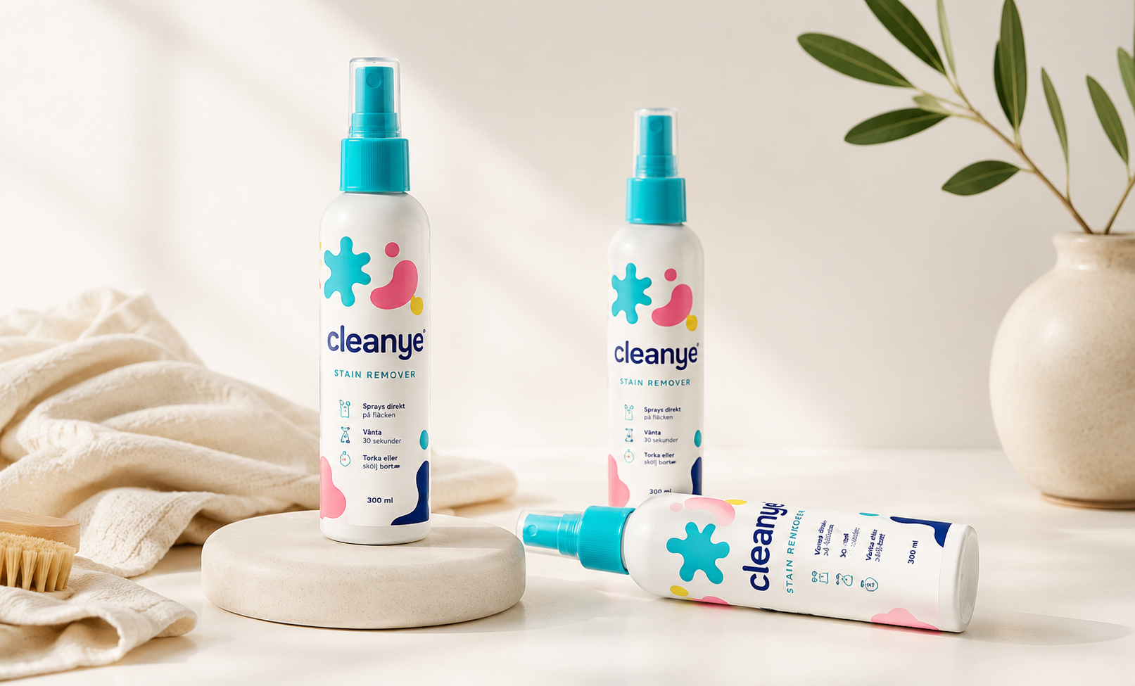 Rainola stain remover bottles